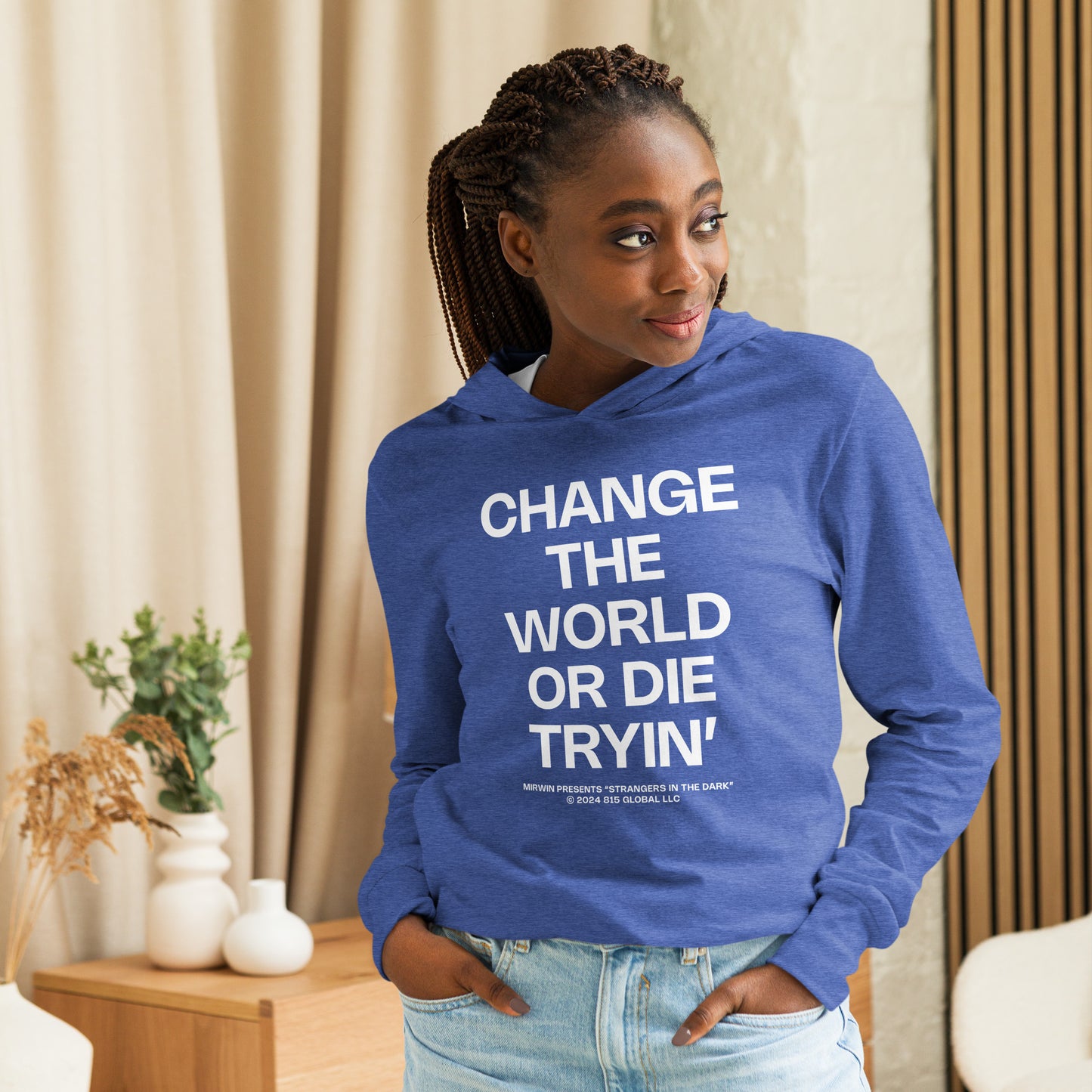 STRANGERS ART HOODED LONG SLEEVE TEE